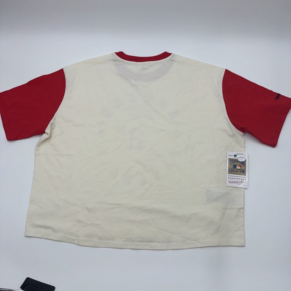NEW Mitchell & Ness MLB Angels Cooperstown Women's‎ Boxy Crop T-Shirt XL - Picture 8 of 8